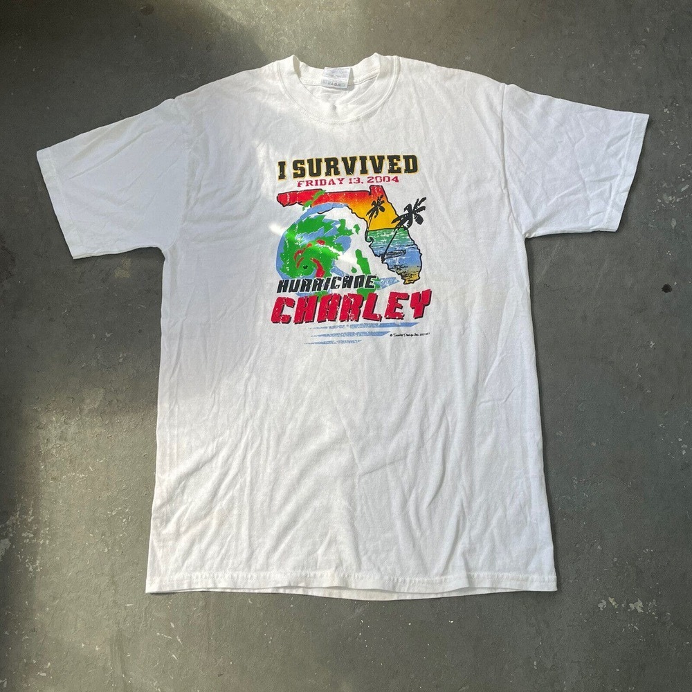 VTG I‎ Survived Hurricane Charley Aug 13 Friday 2004 Florida Storm Men Large